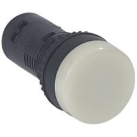 Моноблочная сигнальная лампа ∅ 22,3 - Osmoz - для комплектации - с подсветкой - для ламп с цоколем BA9S - IP 66 - белый | код 024105 |  Legrand
